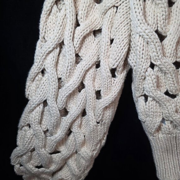 Brunello Cucinelli Cable Knit Buttoned Cardigan in Camel S - Picture 8 of 12